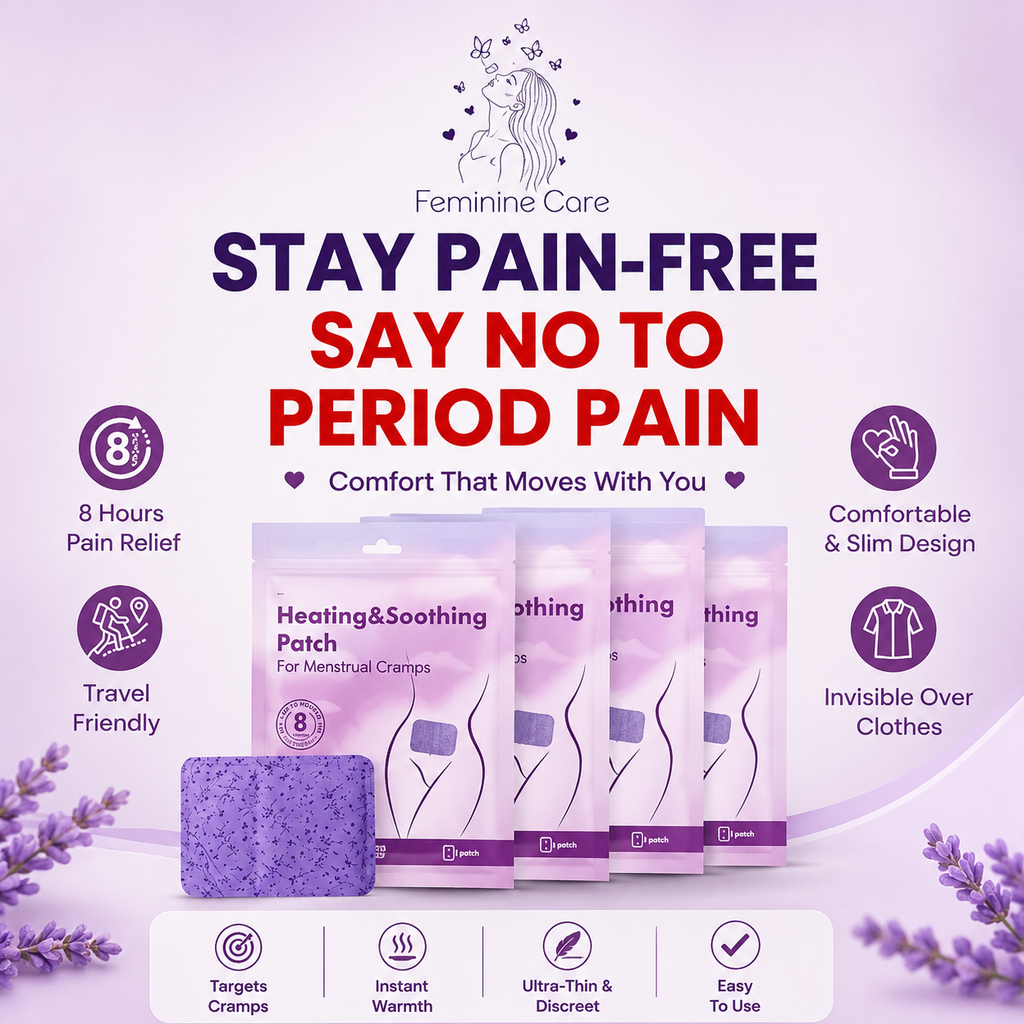 Period Pain Relief Patch – 8 Hours Heat Therapy for Instant Cramp Relief (1 Patch)